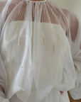 Vintage 70s Australian Made Billow Sleeve Wedding Dress