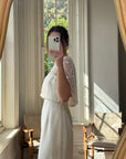 Vintage Y2K Vine Beaded Bridal Cape