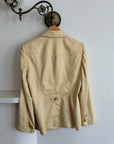 Vintage 90s Escada Butter Yellow Blazer with Gold Buttons