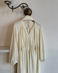 Vintage 70s Drapey Poolside Dress Creme