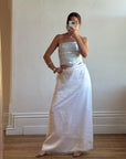 Vintage 90s Organza Prom Skirt Ivory