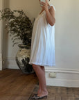 Vintage 50s Wedding Morning Ruffle Slip Ivory