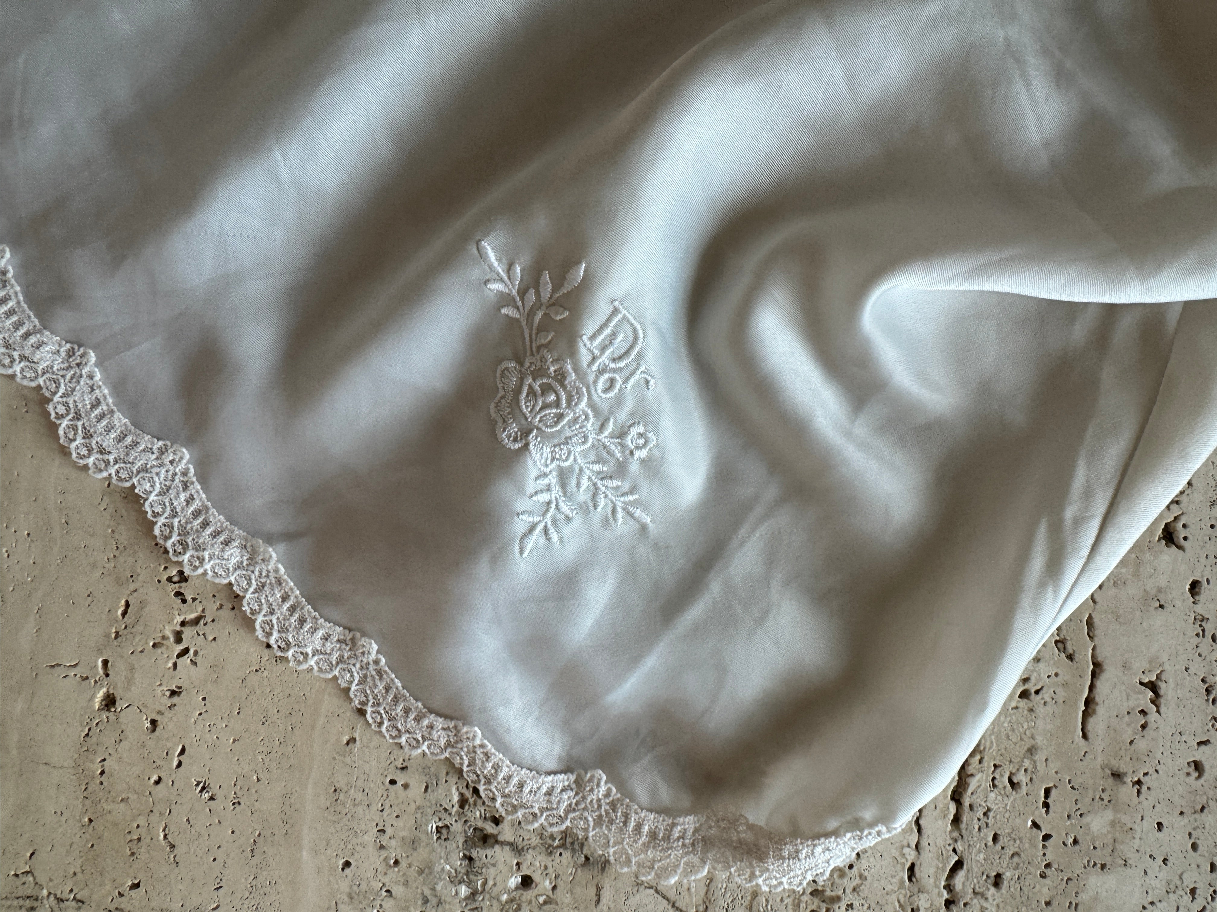 Vintage Christian Dior Lace Embroidered Camisole Ivory
