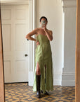 Vintage 90s Olive Strapless Fairy Dress