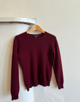 Vintage 90s Burgundy Cashmere Sweater