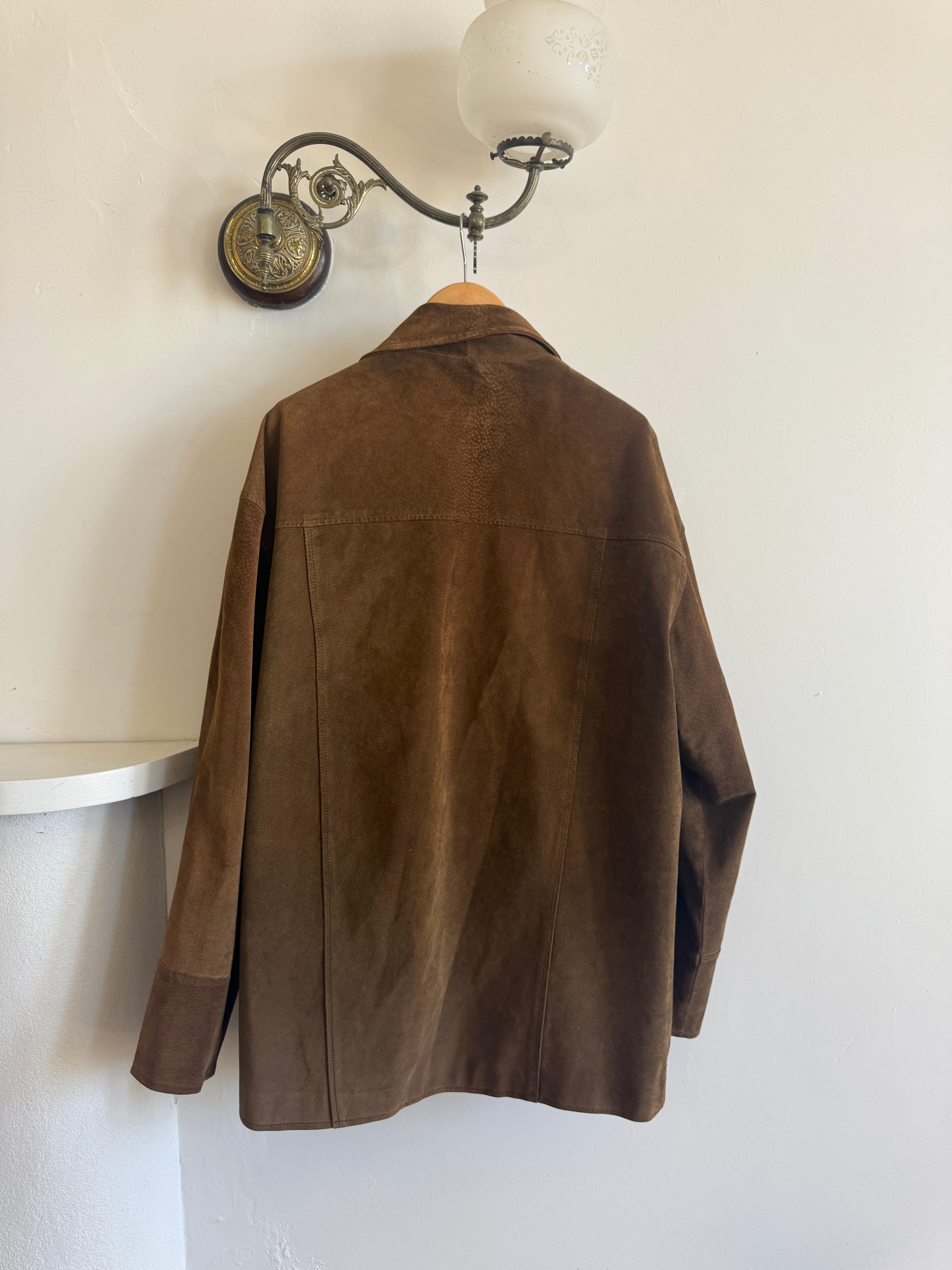 Vintage 90s Cognac Suede Barn Jacket