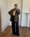Vintage Moschino Teddy Leopard Coat