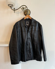 Vintage 90s Leather Jacket Black