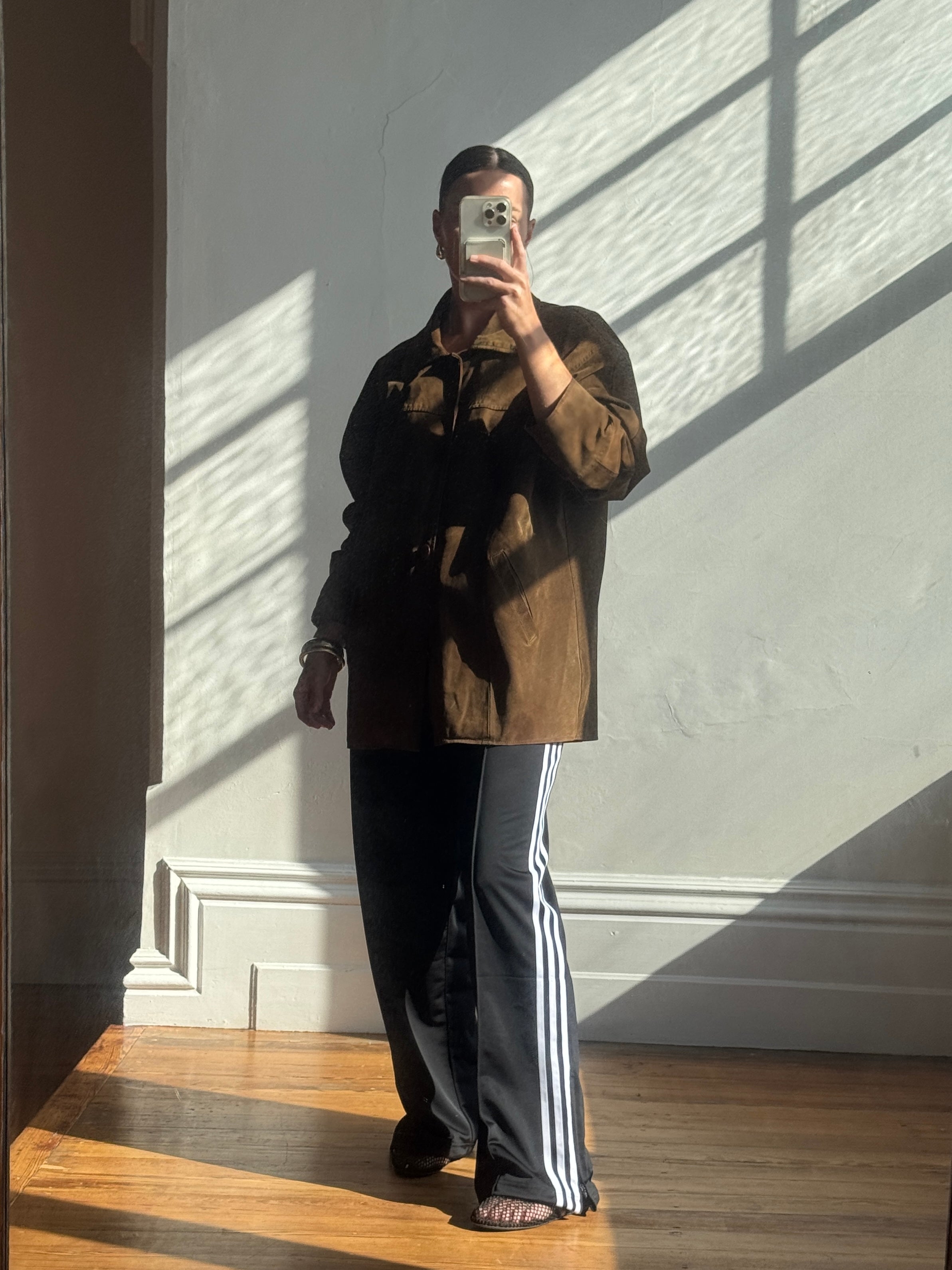 Vintage 90s Cognac Suede Barn Jacket
