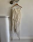 Vintage Y2K Strapless Pure Silk Fairy Dress Creme