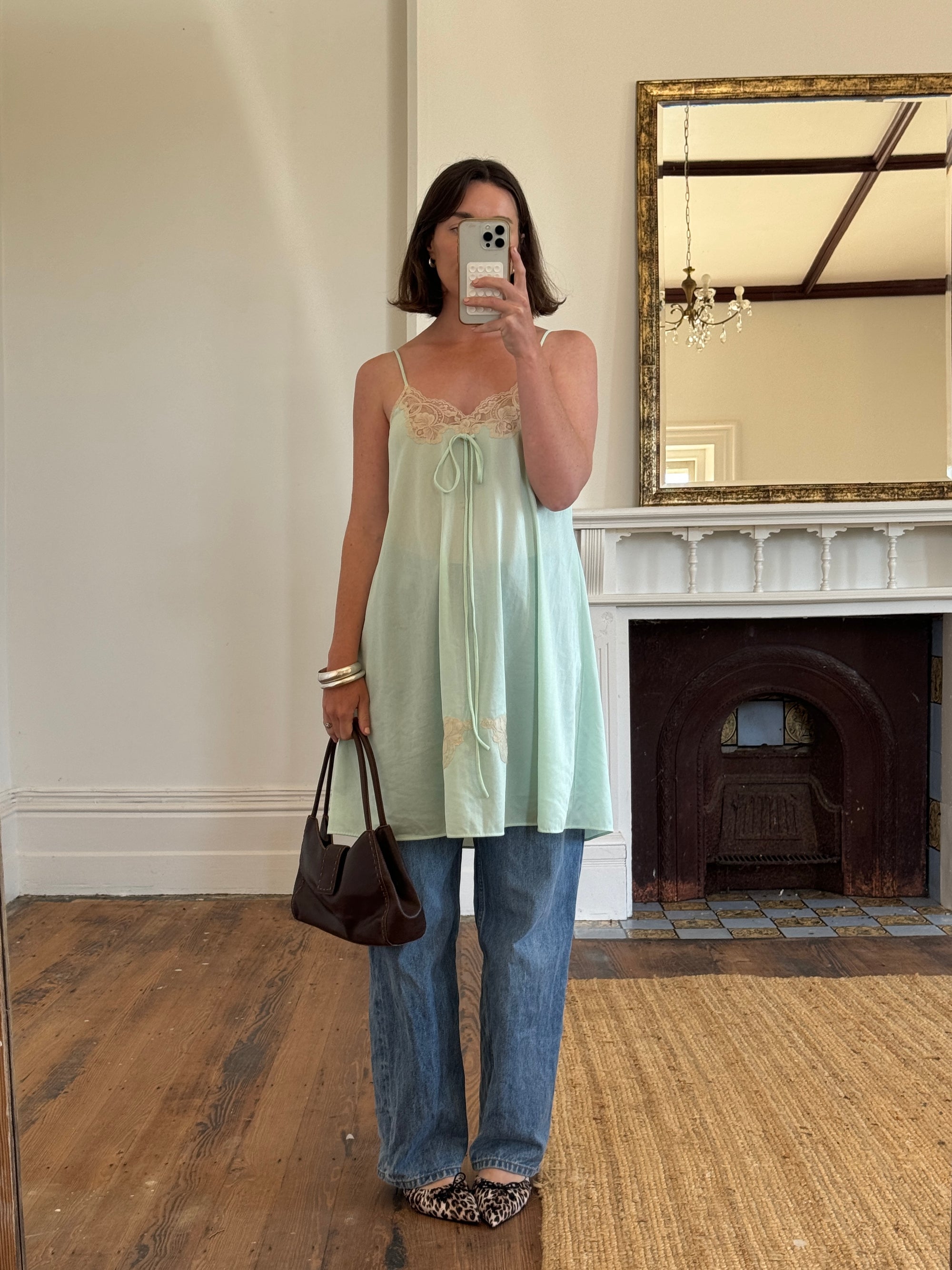 Vintage 50s Mint Negligee A-Line Mini Slip