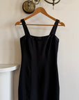 Vintage 90s Tailored Bow Micro Mini Noir