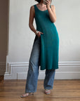 Vintage Issey Miyake IM Pleated Teal Apron Dress