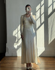 Vintage 40s Liquid Satin Classic Bridal Midi With Bows