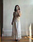 Antique Edwardian Cotton Maxi Skirt
