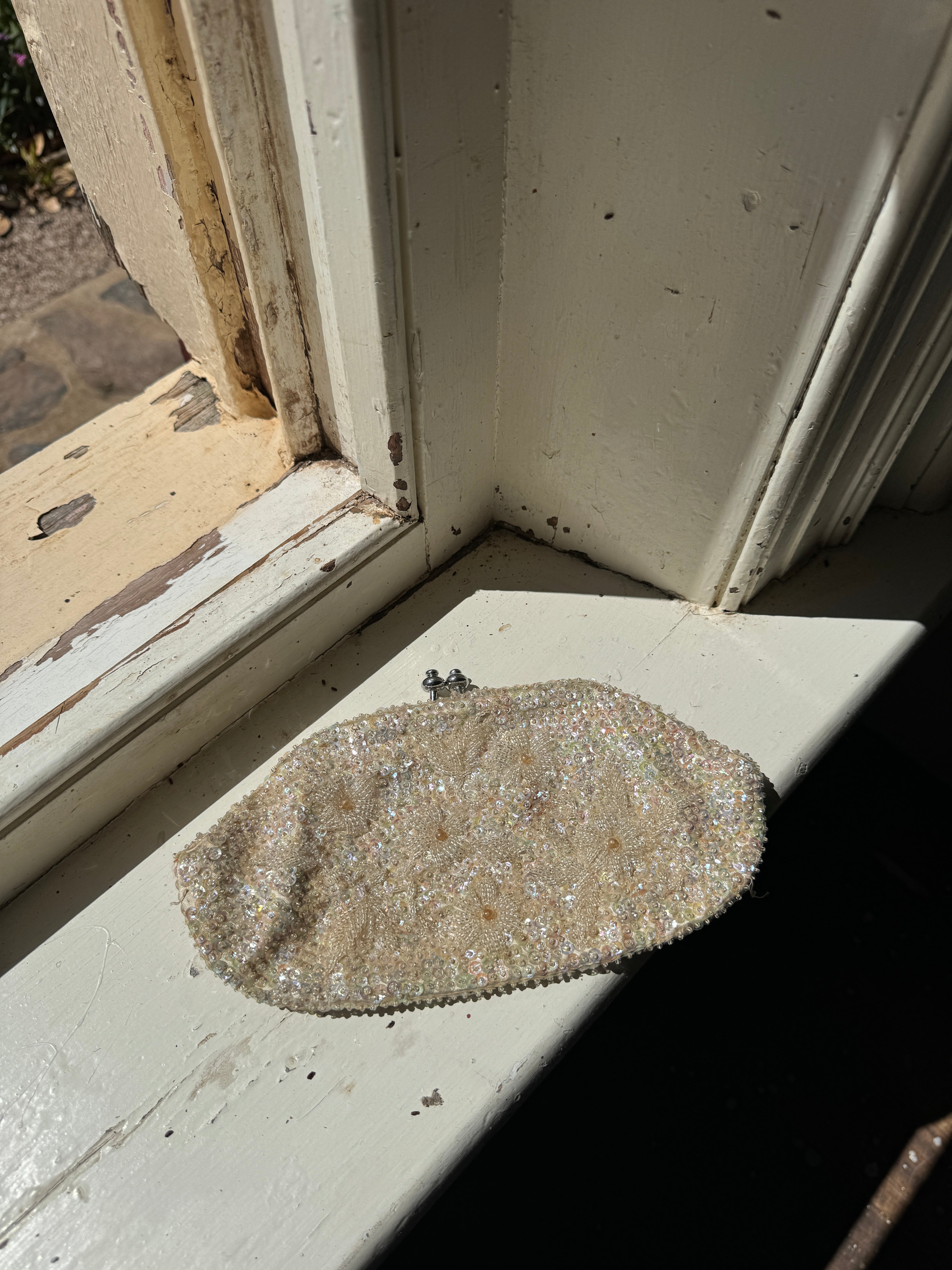 Vintage Sequin Stardust Beaded Clutch