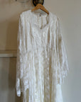 Vintage 70s Butterfly Lace Bridal Gown