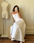 Vintage 90s Satin Jacquard Corset Wedding Dress