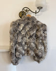 Vintage 60s Chunky Rabbit Fur Jacket Arctic