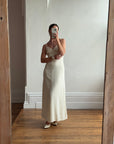 Vintage 60s Sequin and Crepe Slip Wedding Dress