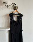 Vintage 90s Tailored Crepe Jumpsuit Black
