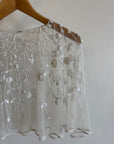 Vintage Y2K Vine Beaded Bridal Cape