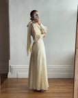 Vintage 60s Boat Neck Pussybow Wedding Dress