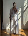 Vintage 80s Lace Peignoir and Slip Set