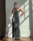 Vintage 90s Australian Made Cowl Neck Slip Dress Cool Leopard