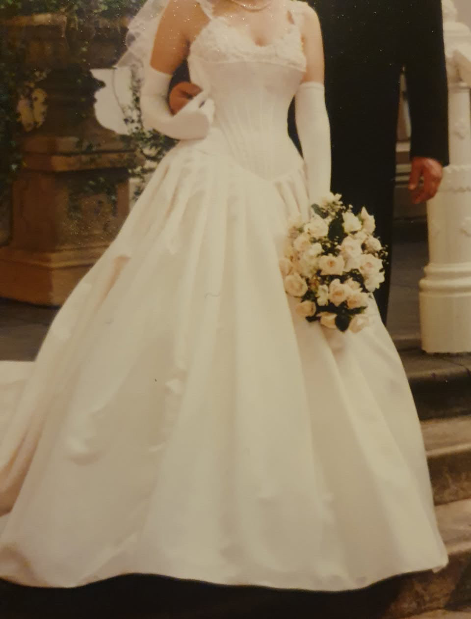 Vintage 1992 Corset Satin Wedding Gown