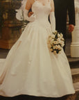 Vintage 1992 Corset Satin Strappy Wedding Gown