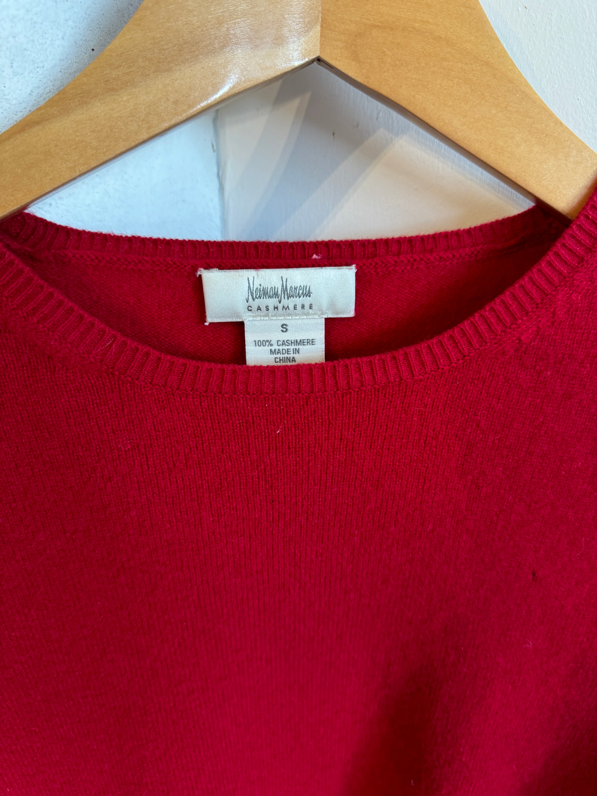 Vintage 90s Neiman Marcus Cashmere Knit Lipstick Red