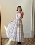 Vintage 50s Cupcake Tiered Lace Prom Dress Lilac