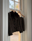 Vintage 90s Italian Chocolate Plaid Twin Faux Fur Set
