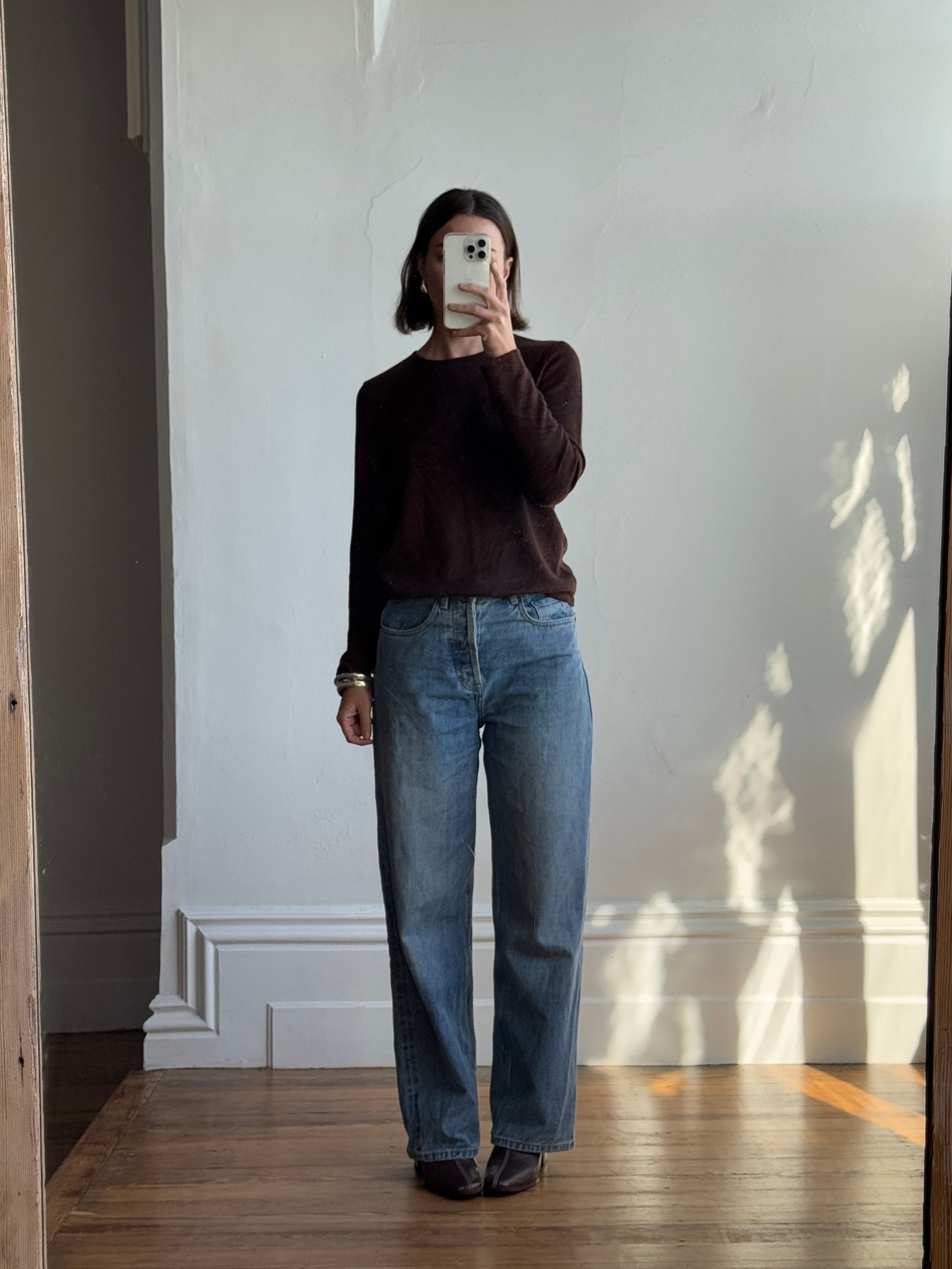 Vintage 90s Lauren By Ralph Lauren Paisley Silk and Cashmere Knit Top
