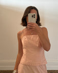 Vintage Pink Pure Silk Bodice Top