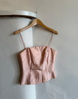 Vintage Pink Pure Silk Bodice Top