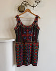 Vintage Rare 90s Escada Couture Pure Silk Embellished Mini