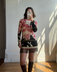 Vintage 2003 Chanel Fringed Knit Mini Dress