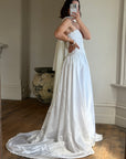 Vintage Y2K Pintuck Pearl Sweetheart Wedding Dress