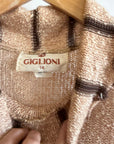Vintage 70s Wool Blend Knit Dress Latte Brown