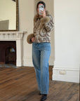 Vintage 70s Paisley Brocade Jacket With Fox Fur Collar & Cuffs