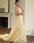 Vintage 90s Italian Butter Double Strap Corset and Tulle Rosette Skirt Set