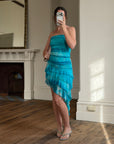 Vintage Y2K Holiday Fairy Dress Ocean