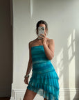 Vintage Y2K Holiday Fairy Dress Ocean