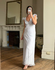 Vintage Y2K Lavender Bias Cut Dress