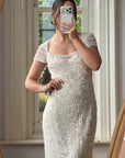 Vintage Y2K Crystal Cap Sleeve Bridal Slip
