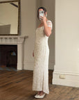 Vintage Y2K Crystal Cap Sleeve Bridal Slip