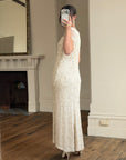 Vintage Y2K Crystal Cap Sleeve Bridal Slip