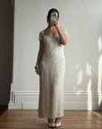 Vintage Y2K Crystal Cap Sleeve Bridal Slip
